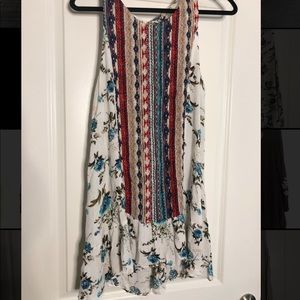 Boho floral tribal shirt dress